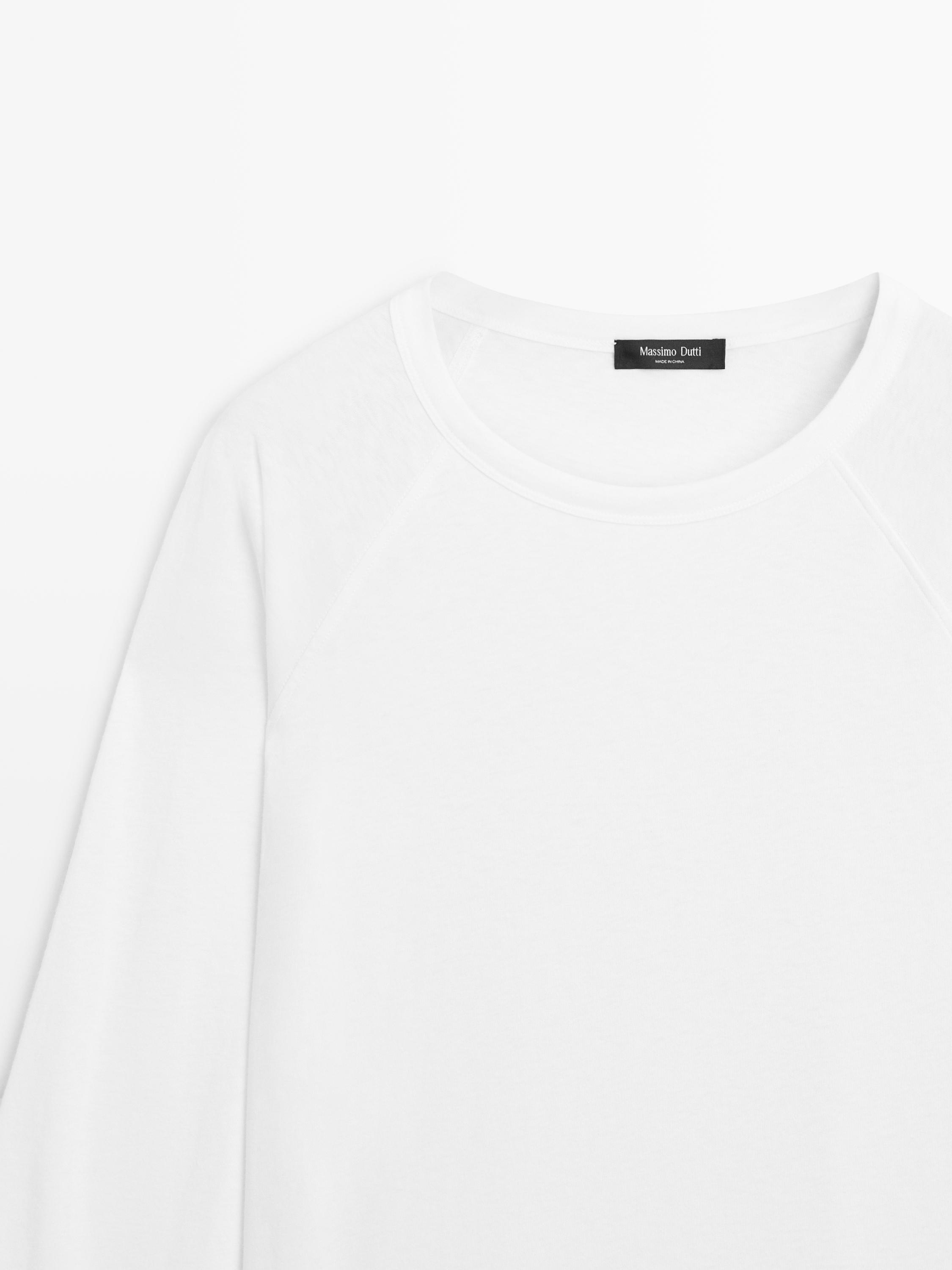 T-shirt à manches longues 100 % coton